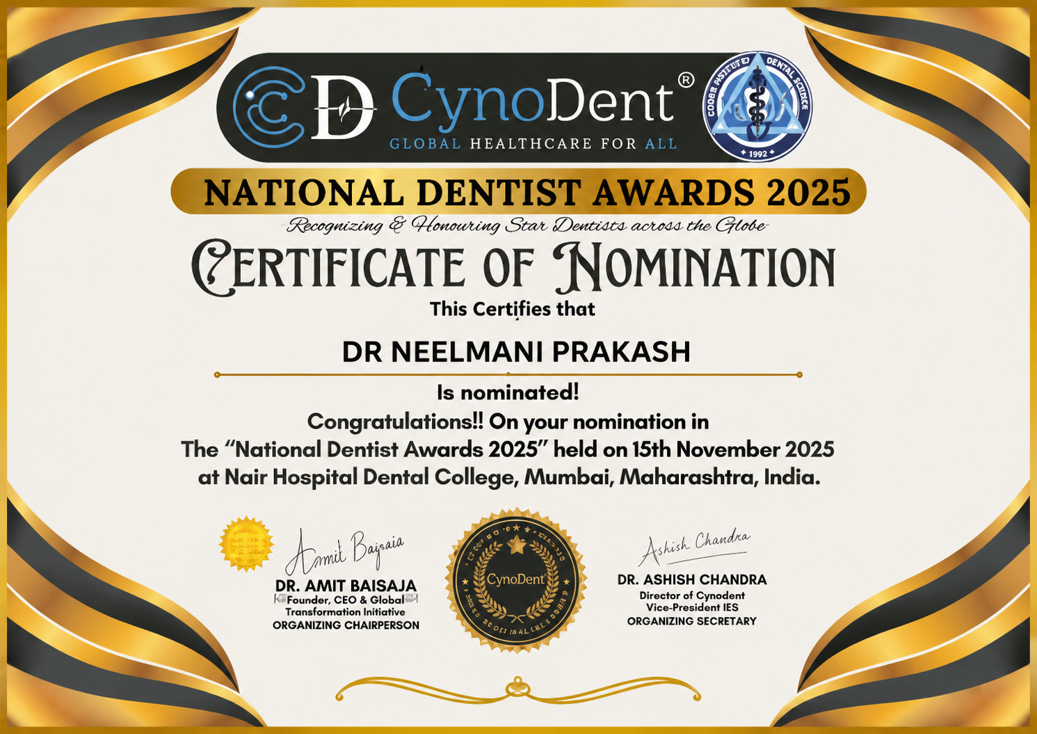 National Dentist Awards 2025 – Nominee